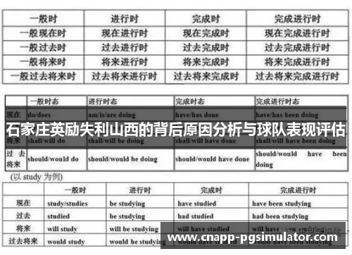 石家庄英励失利山西的背后原因分析与球队表现评估 石家庄英励失利山西的背后原因分析与球队表现评估